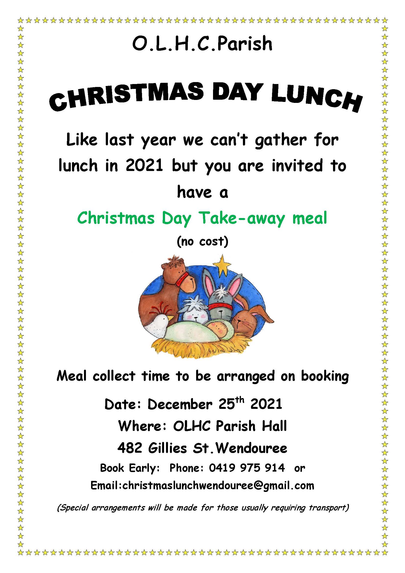 OLHC Parish Wendouree Christmas Day Lunch Diocese of Ballarat